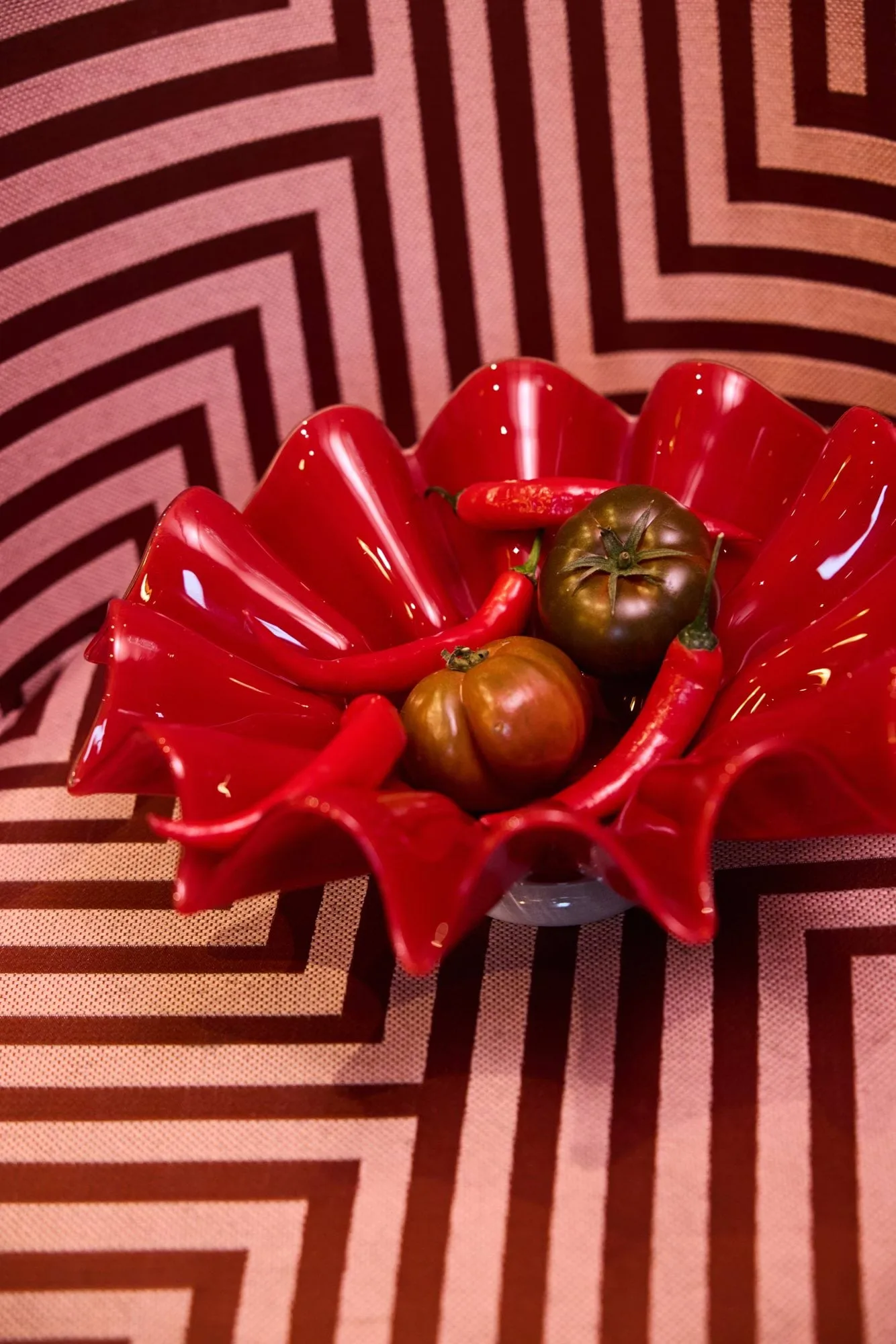 Lorin bowl, L, Ø30x11 cm, Red Byon