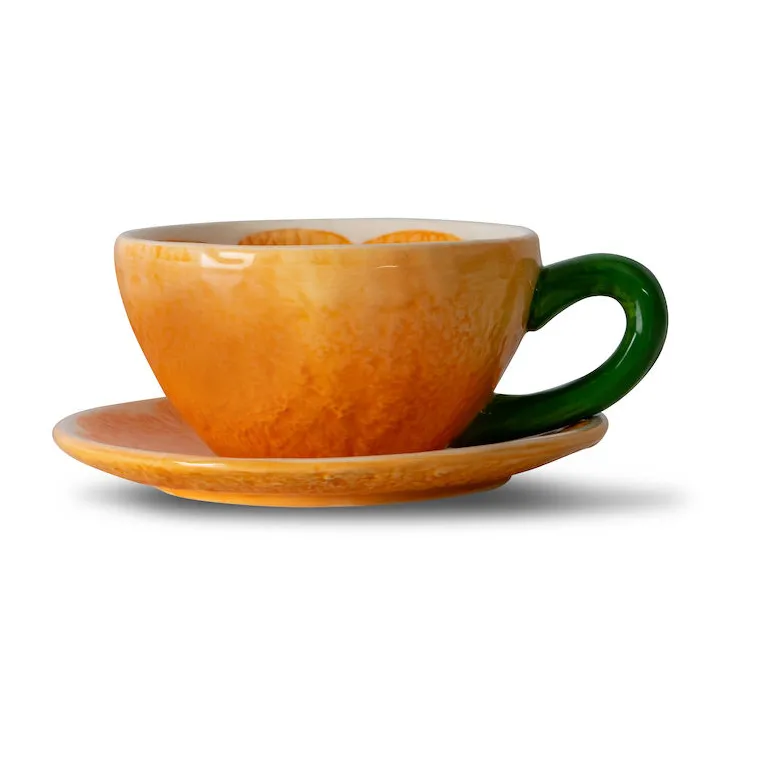 Mandarie cup with saucer 25 cl, Orange Byon