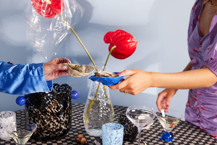 Messy vase-wine cooler, Black-blue Byon