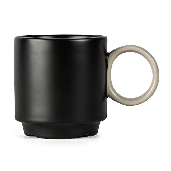 Noor cup Ø7.5 cm, Black-beige Byon