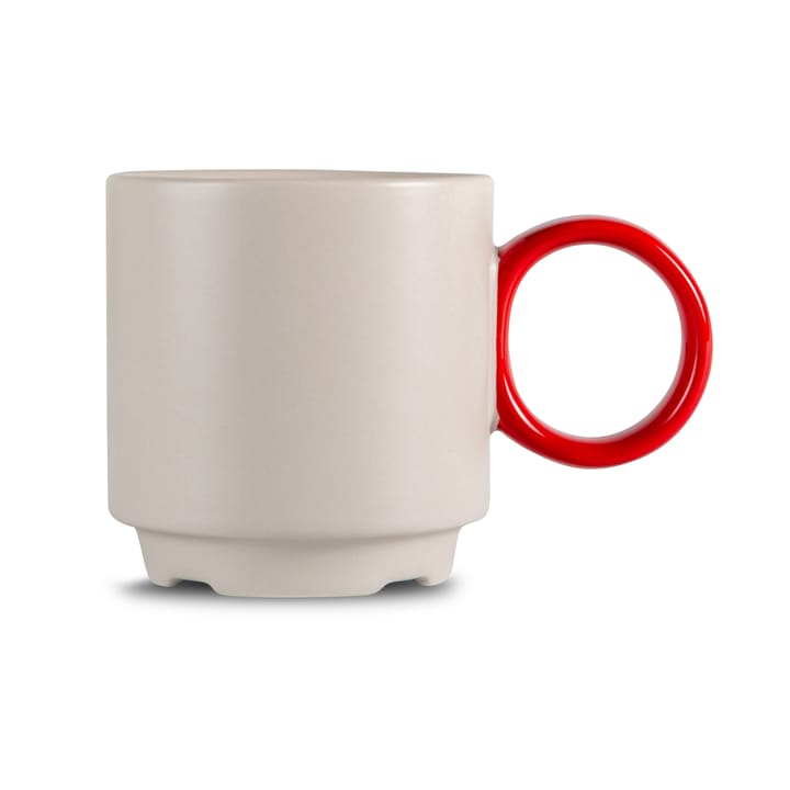 Noor cup Ø7.5 cm, grey-red Byon
