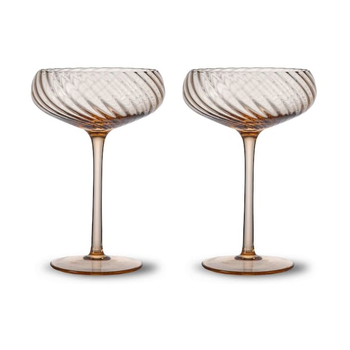 Opacity champagne coupe 300 ml 2-pack - Peach. - Byon