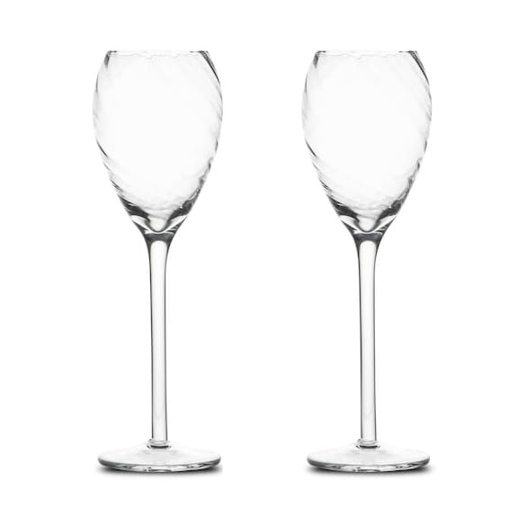 Opacity champagne glass 16 cl 2-pack - Clear - Byon