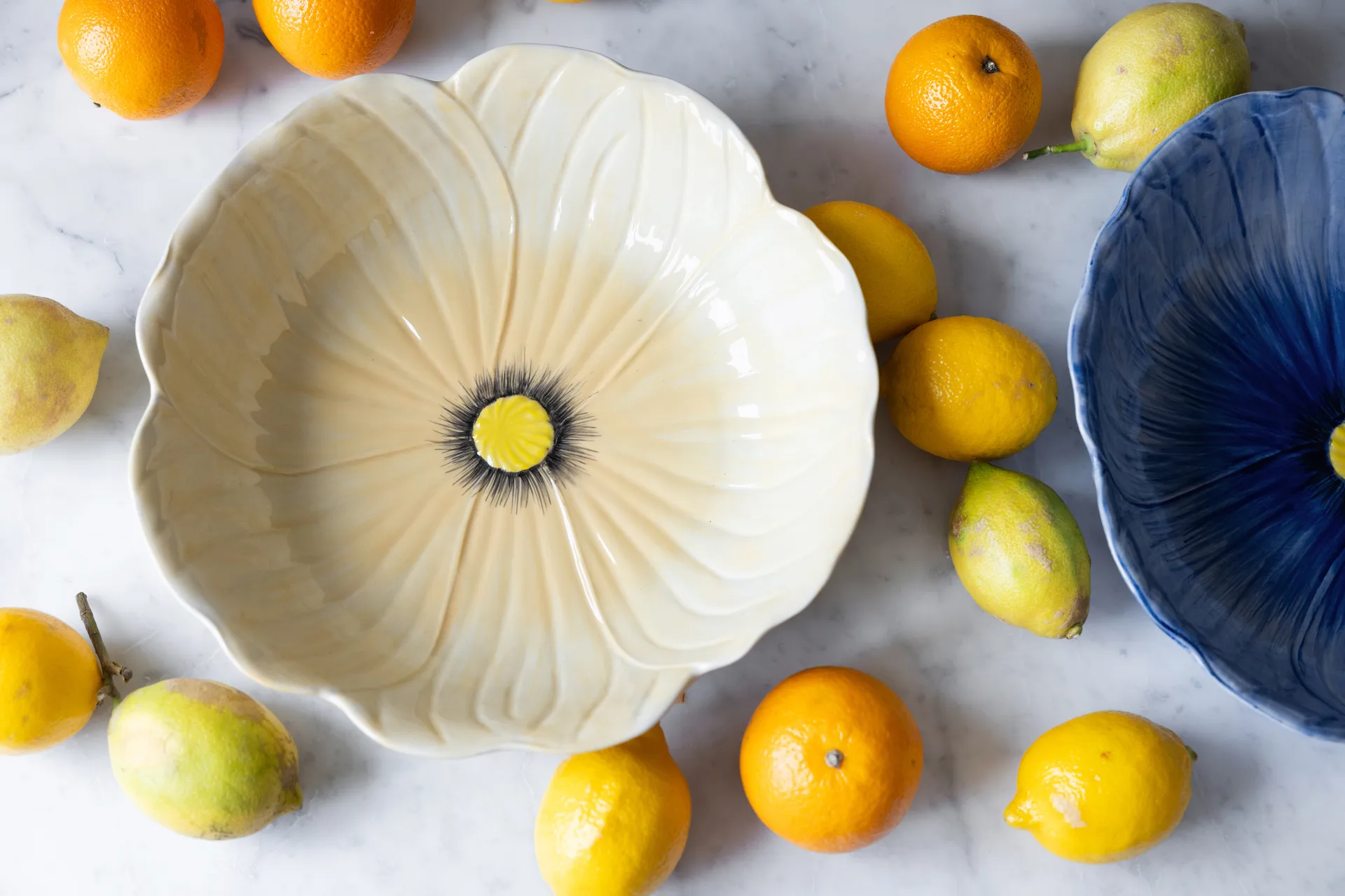 Poppy bowl, Blue, Ø30 cm Byon