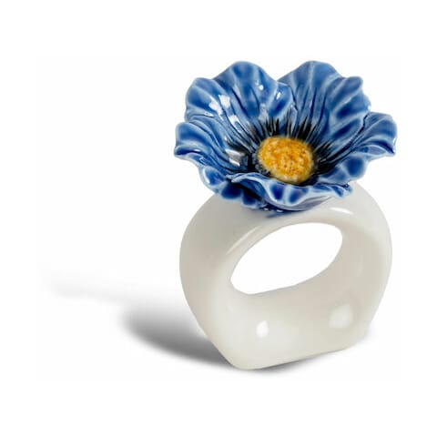 Poppy napkin ring 2-pack, Blue Byon