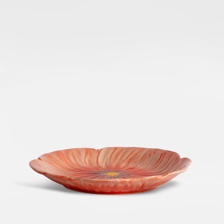 Poppy small plate 20.5x21 cm, Red Byon