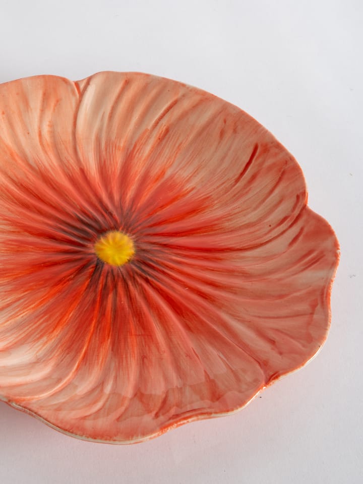Poppy small plate 20.5x21 cm, Red Byon