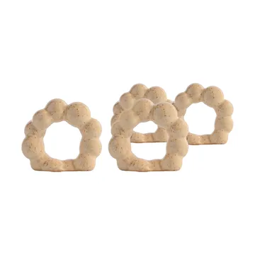 Porto napkin ring 4-pack - Beige - Byon