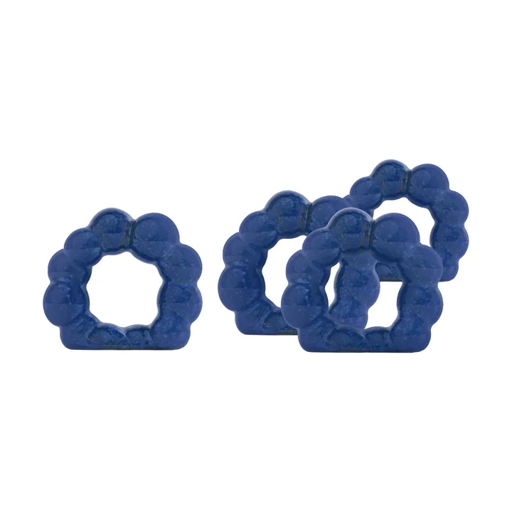 Porto napkin ring 4-pack - Blue - Byon