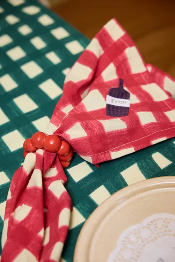 Porto napkin ring 4-pack - Red - Byon