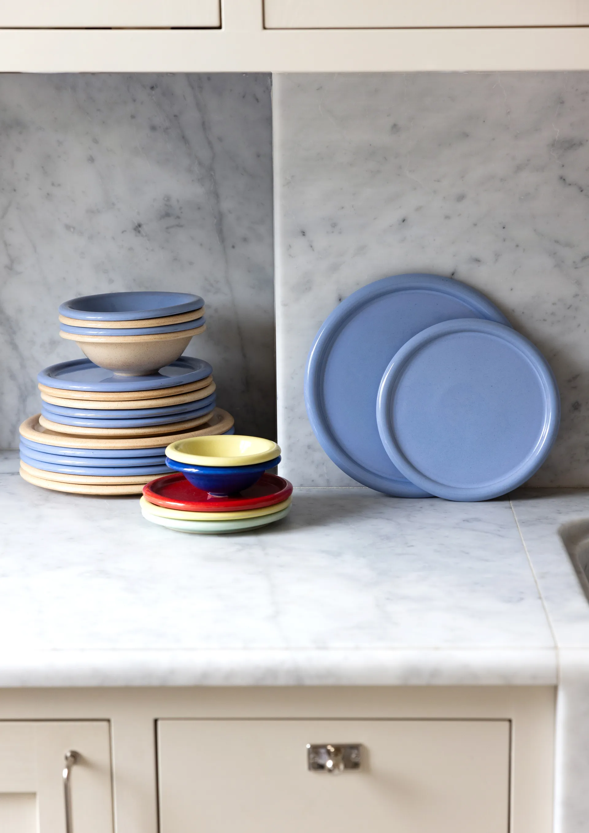 Porto plate Ø21.5 cm, Light blue Byon