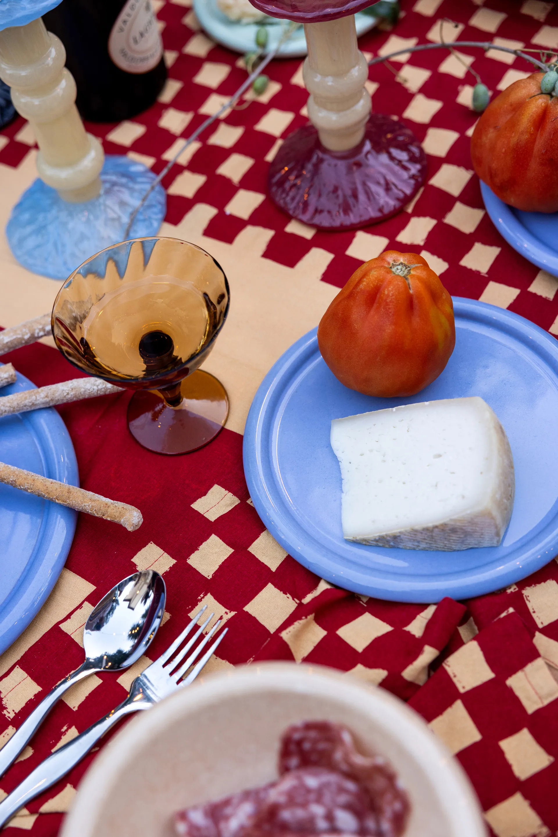 Porto plate Ø21.5 cm, Light blue Byon