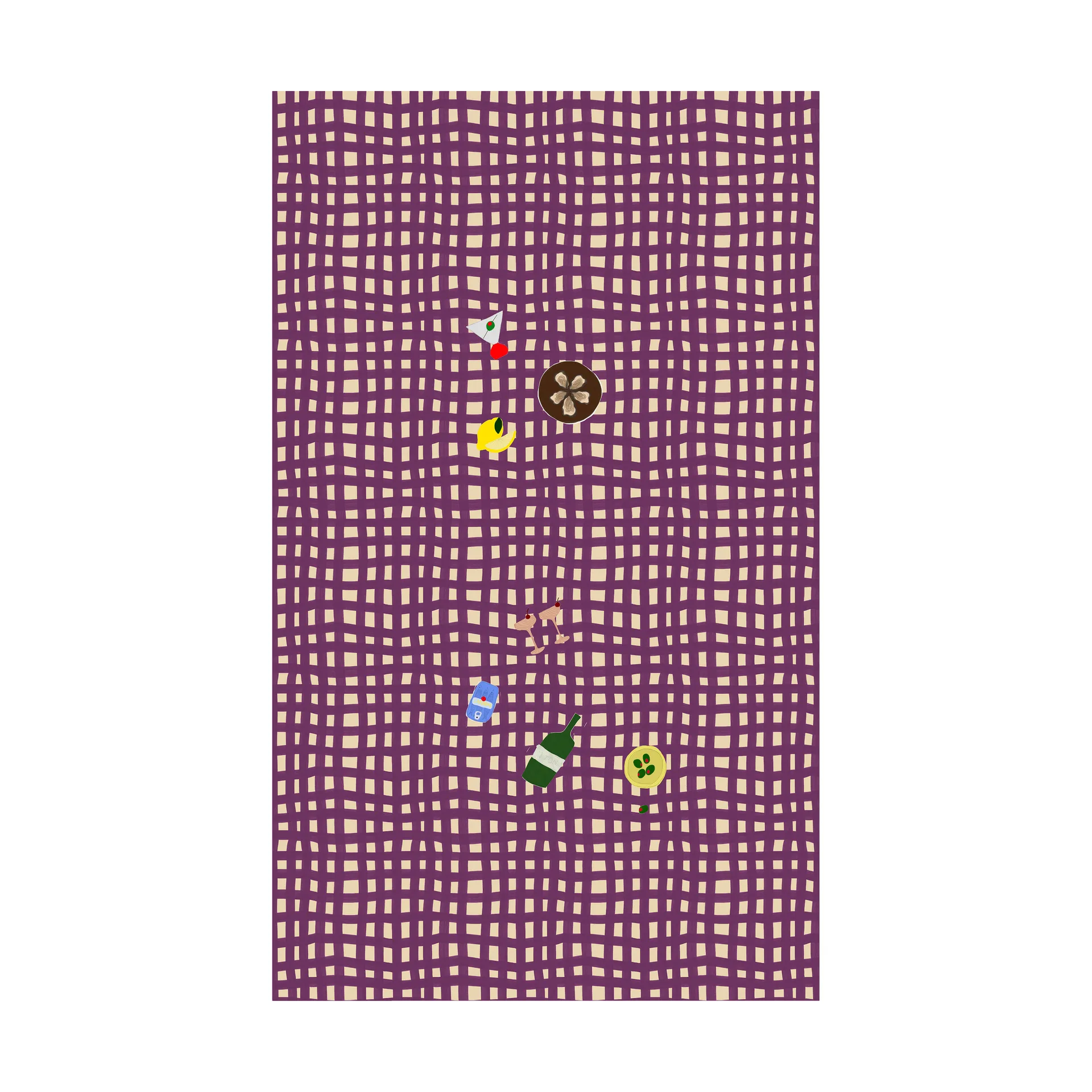 Sera tablecloth, Plum (purple), 150x280 cm Byon