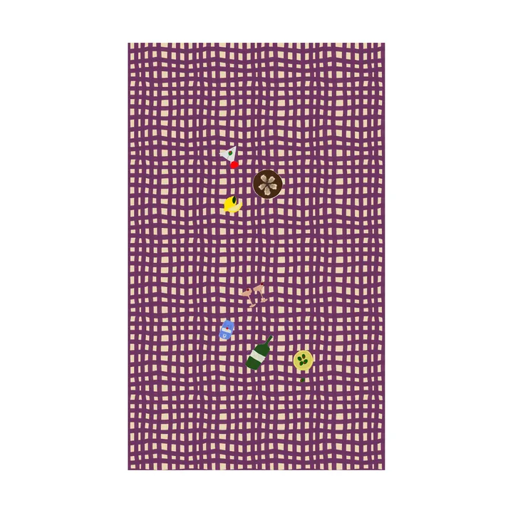 Sera tablecloth - Plum (purple), 150x280 cm - Byon