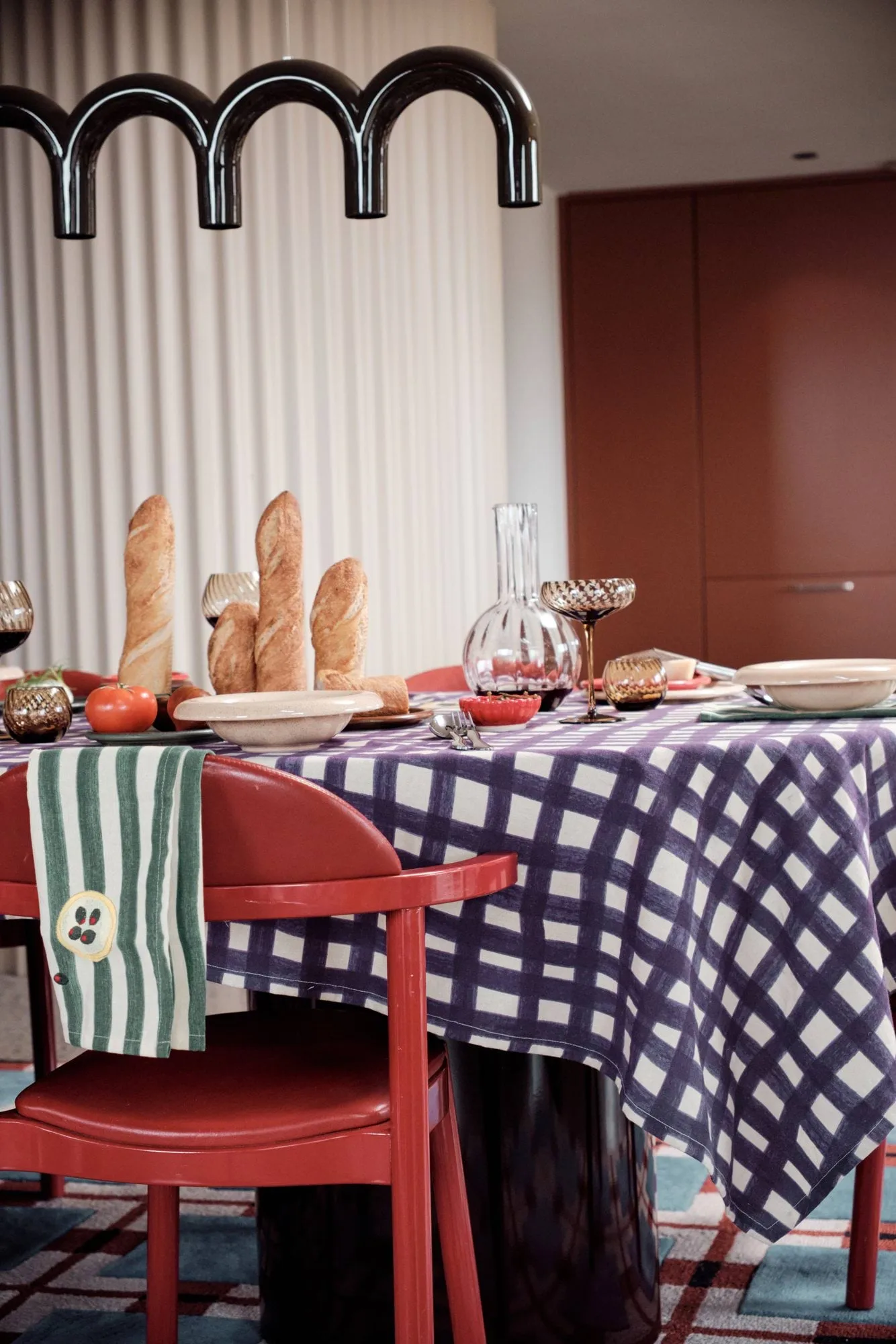 Sera tablecloth, Plum (purple), 150x280 cm Byon
