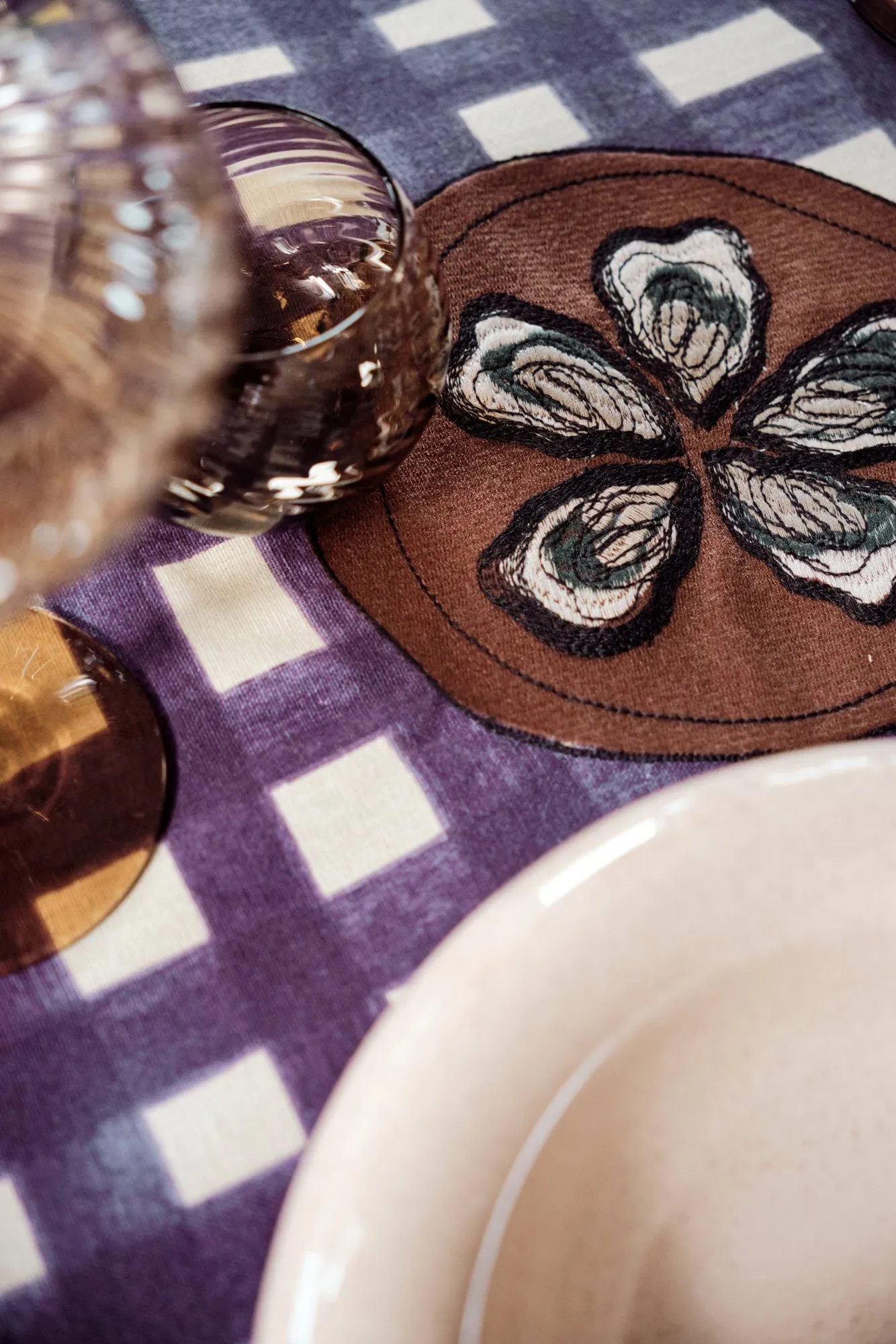 Sera tablecloth, Plum (purple), 150x280 cm Byon
