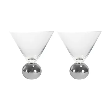 Spice glass 24 cl 2-pack - Clear-silver - Byon