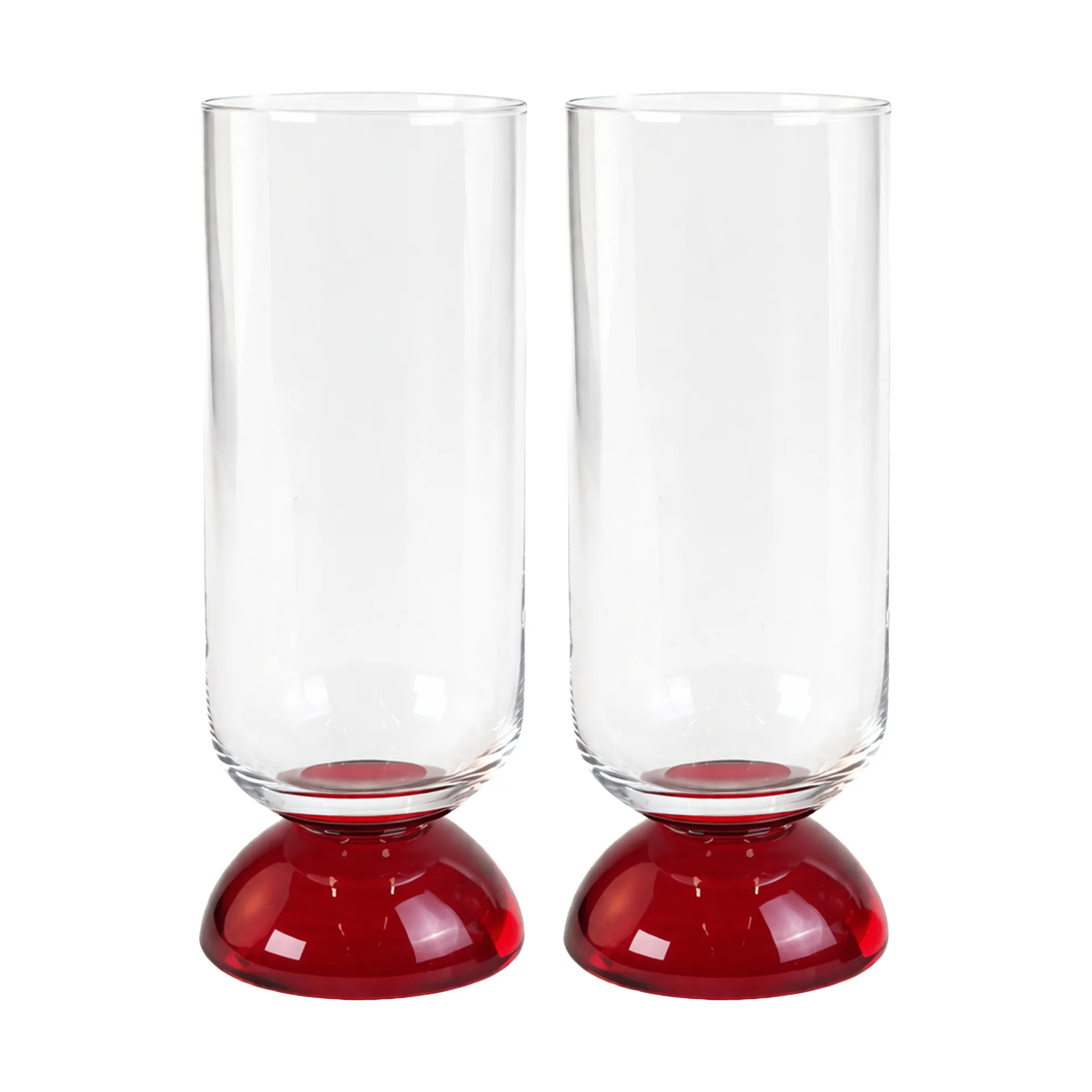 Spice tall drinking glass 38 cl 2-pack, Clear red Byon