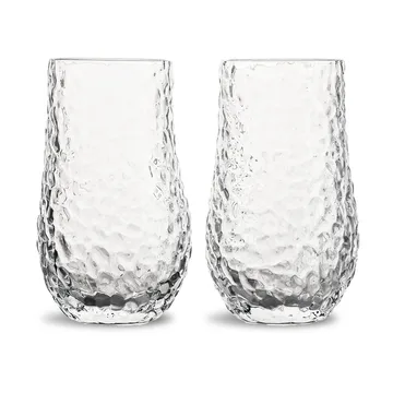 Swan drinking glass 2-pack - Clear - Byon