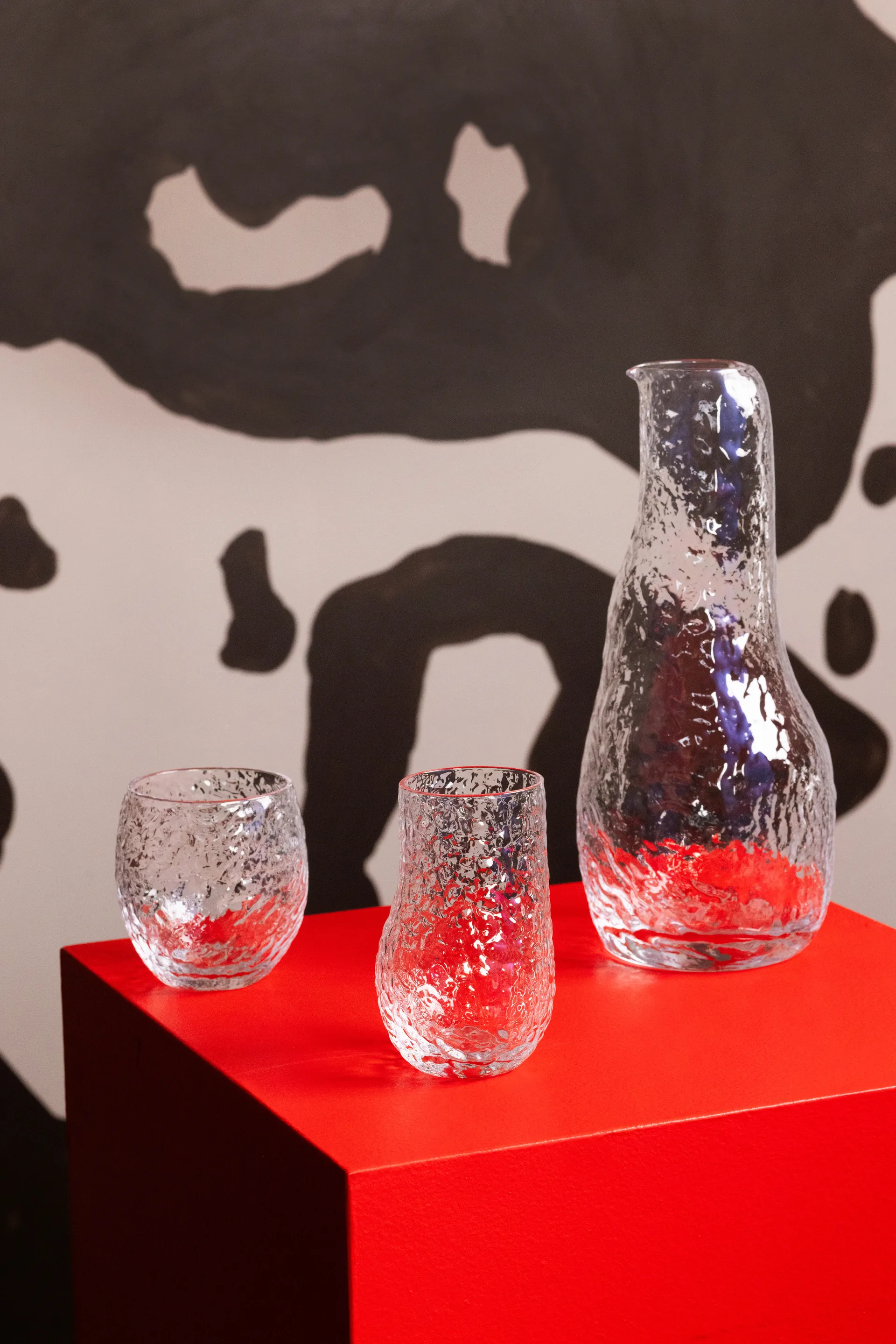 Swan drinking glass 2-pack, Clear Byon