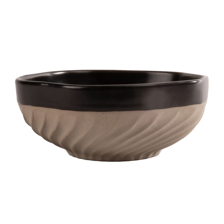 Swirl bowl Ø11 cm - Black-beige - Byon