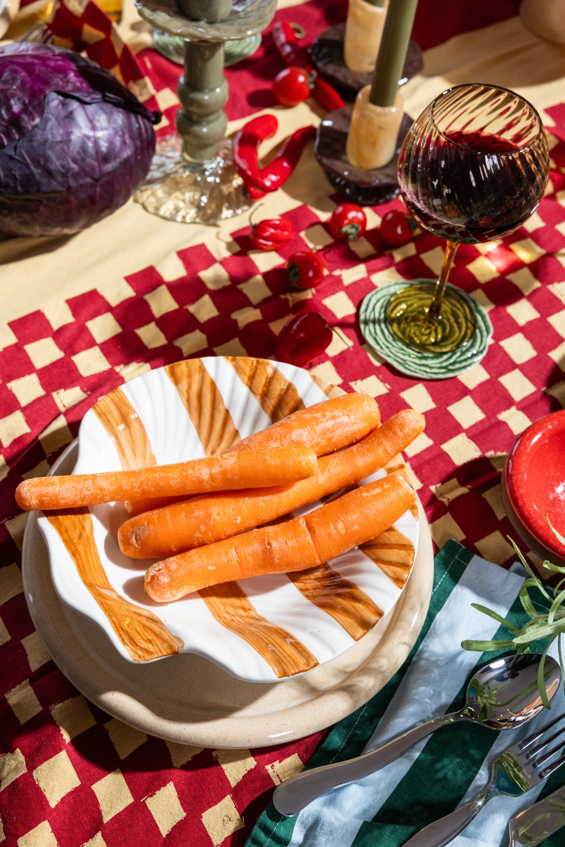 Veggie coasters Ø10 cm 2-pack, Green Byon