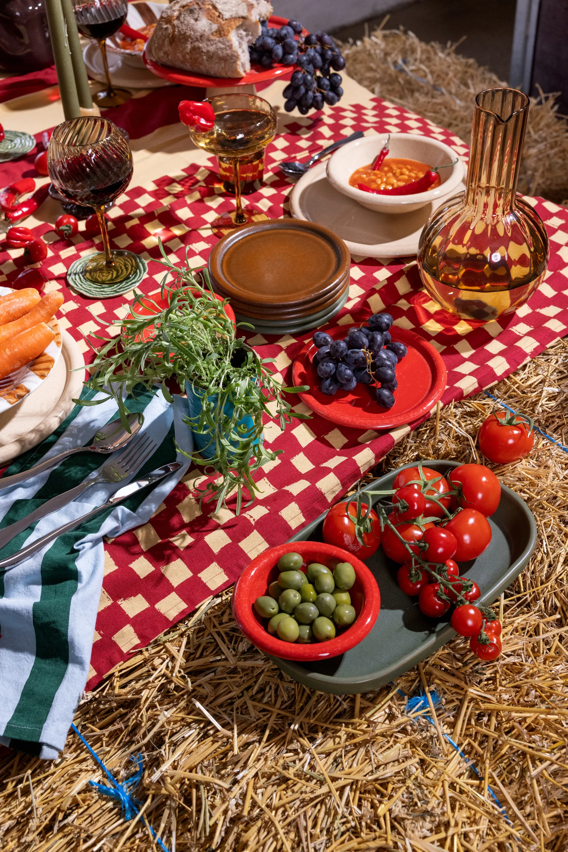 Veggie coasters Ø10 cm 2-pack, Green Byon