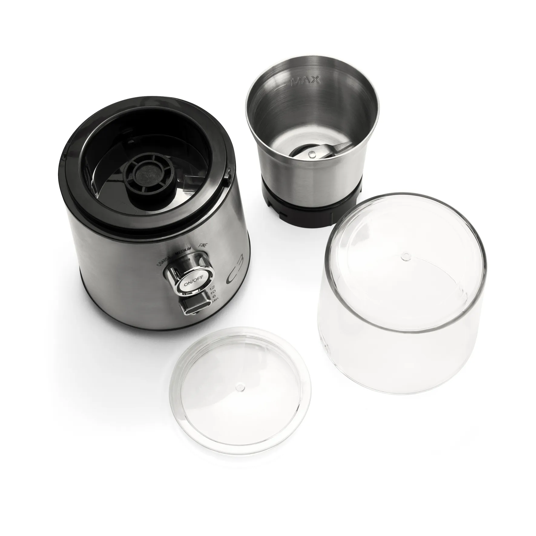 Design Coffee Grinder CG700 85g, Brushed stainless steel C3