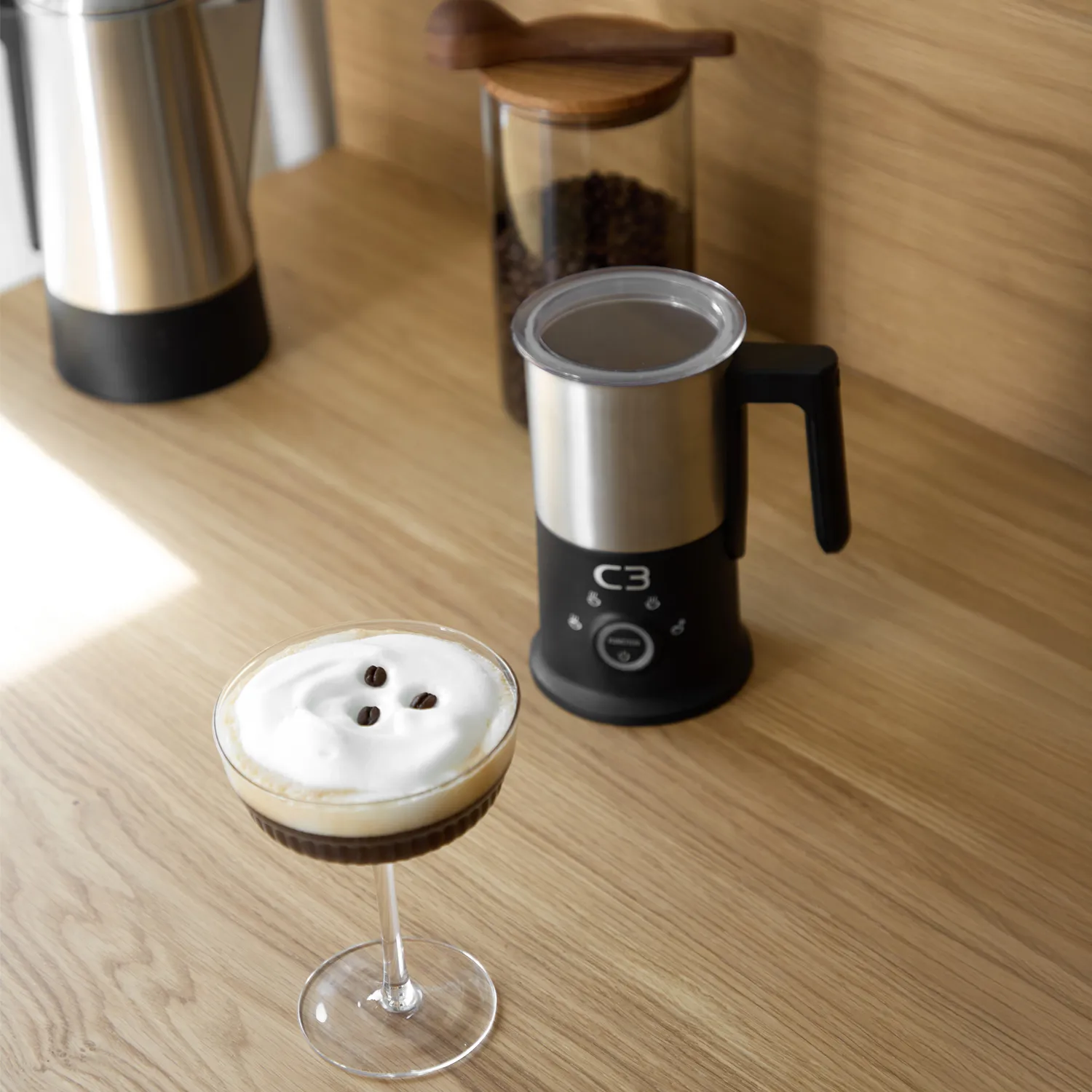 Design Milk Frother MF700, Brushed stainless steel C3