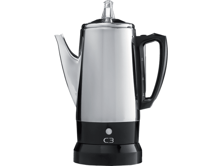 Percolator stainless steel 6 cups, Stainless steel C3