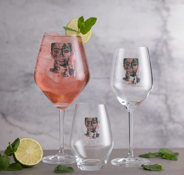 Butterfly Queen rosé-/white wine glass, 40 cl Carolina Gynning