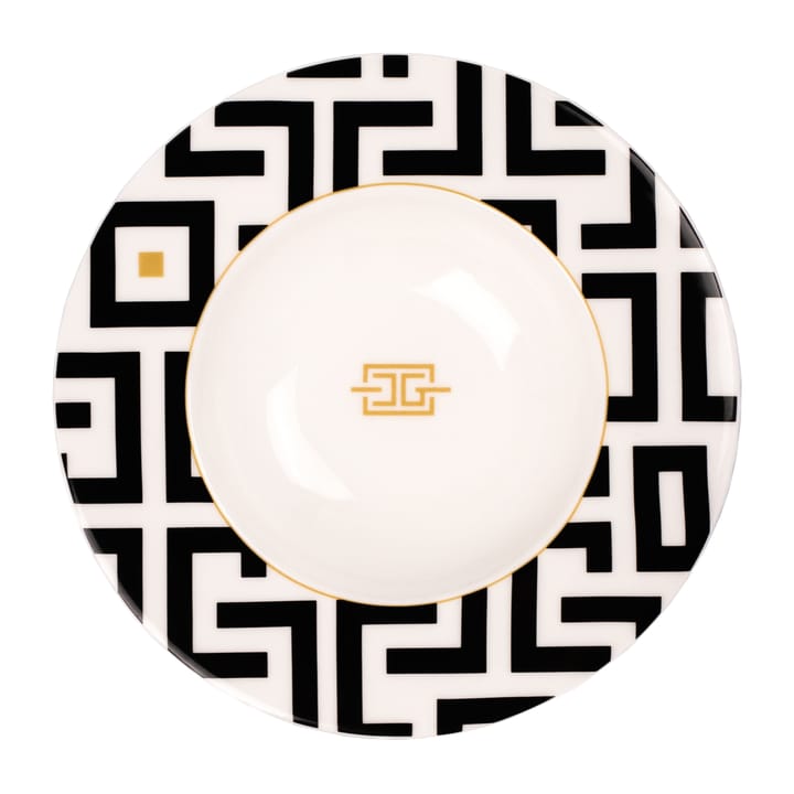 DECO deep plate Ø24.5 cm - White-black - Carolina Gynning