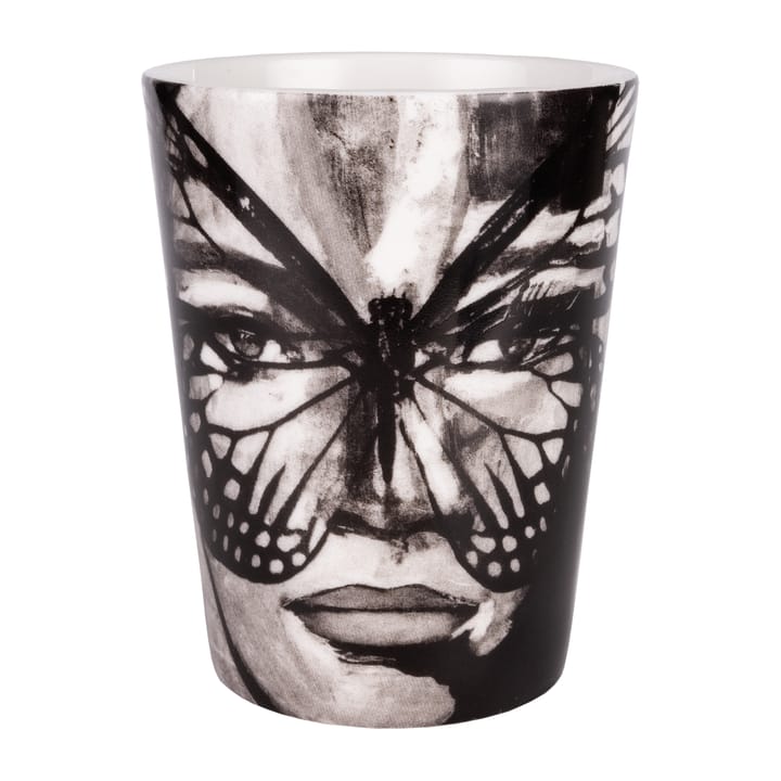 Golden Butterfly mug 35 cl, Black-white Carolina Gynning