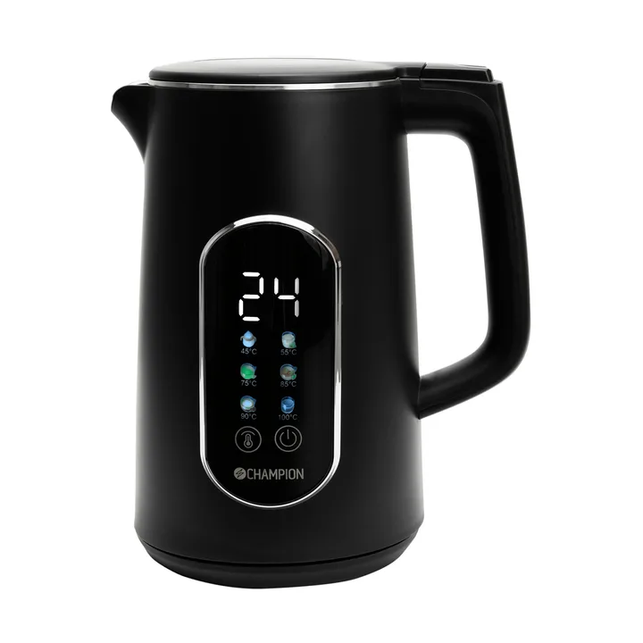 Champion Digital Temp kettle - Matt black, 1.7 l - Champion