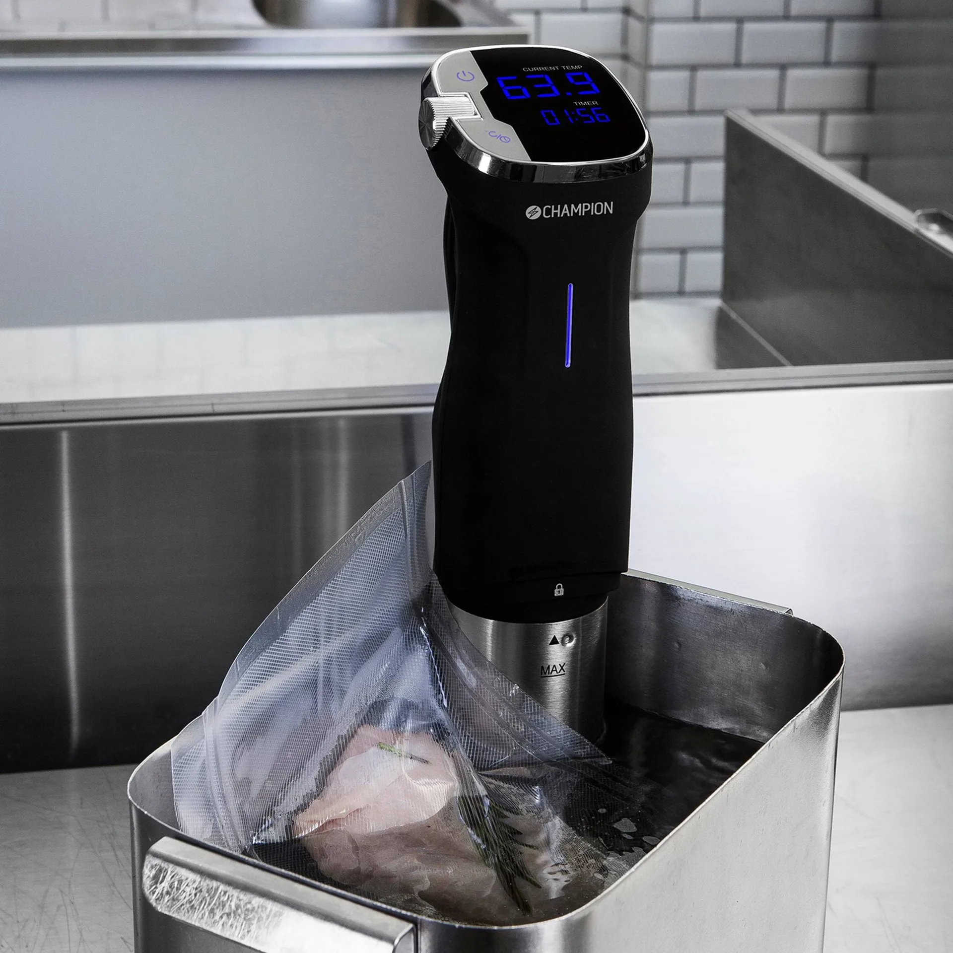 Champion Precision sous vide, Stainless steel-black Champion