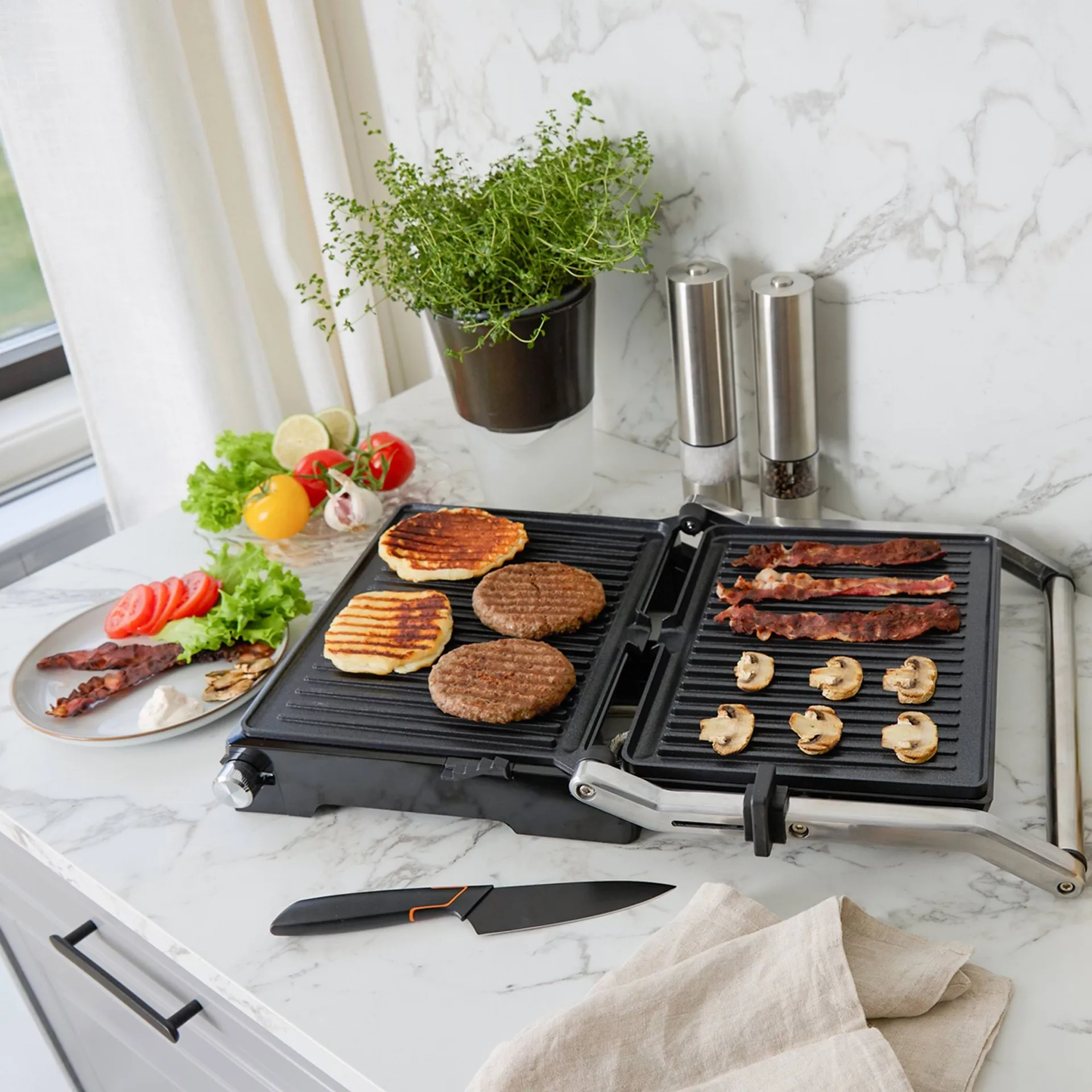 Champion Pro Health panini grill, Stainless steel Champion