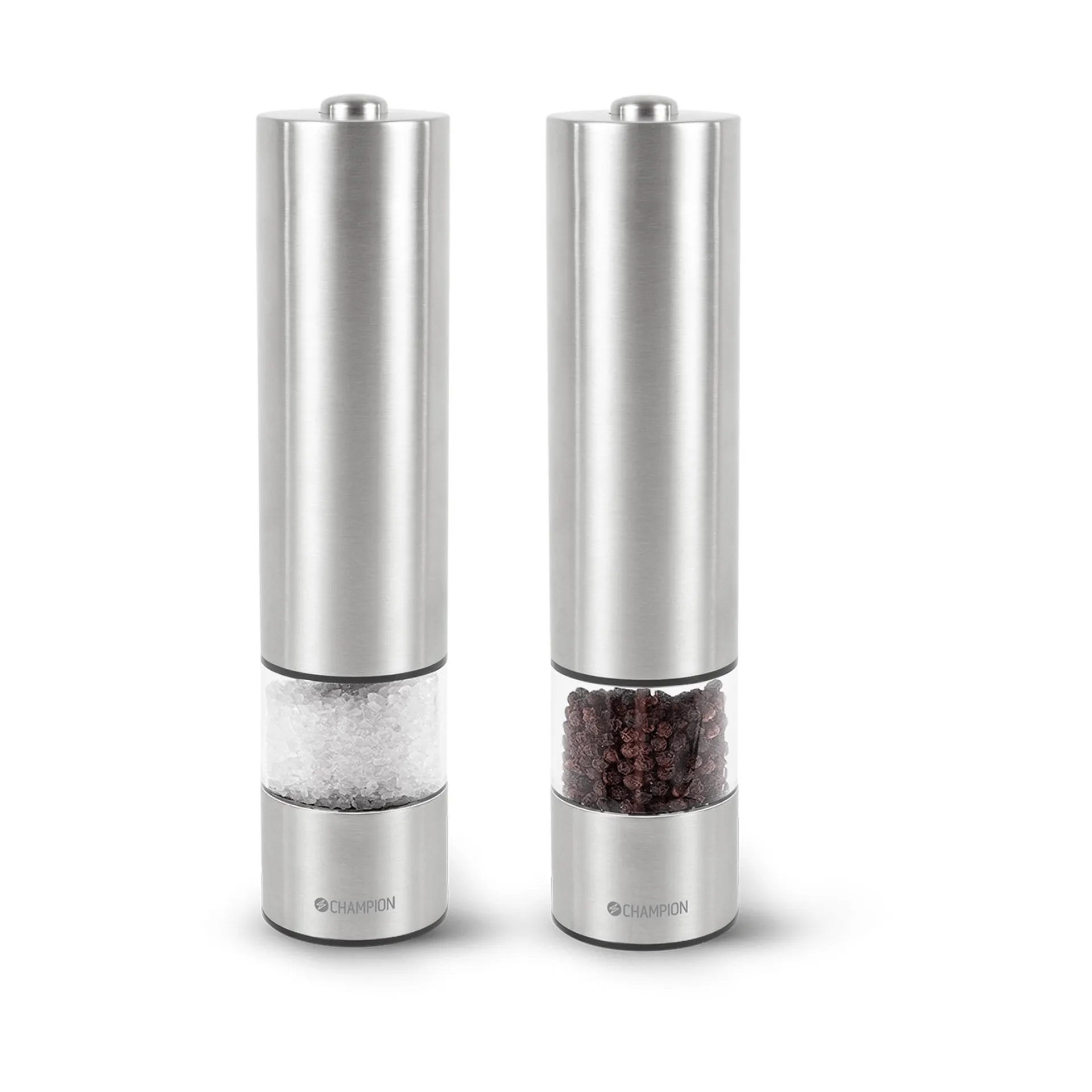 Champion SPK100 salt and pepper grinder set, Stainless steel Champion