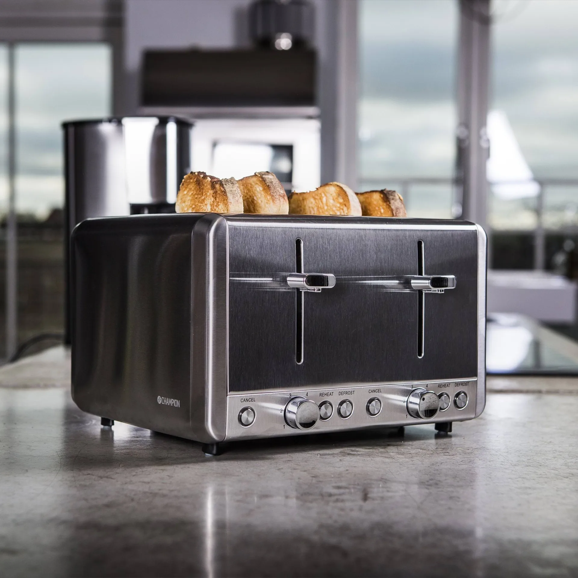 Champion toaster 4-slice, Stainless steel Champion