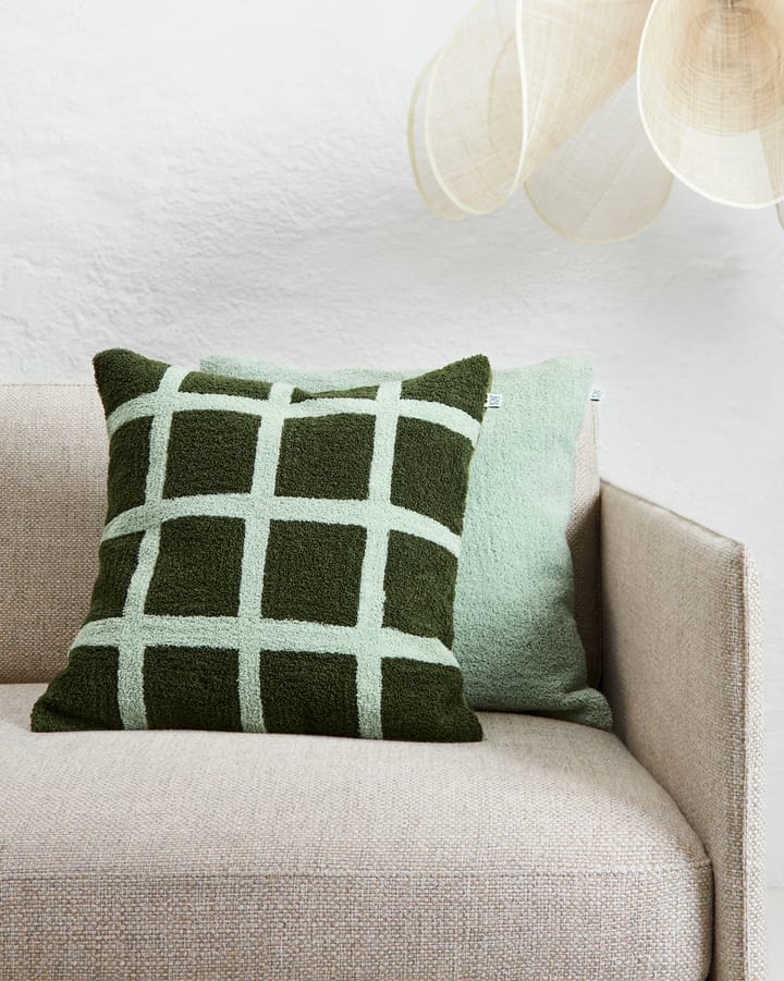 Check cushion cover 50x50 cm, Cactus Green-Aqua Chhatwal & Jonsson