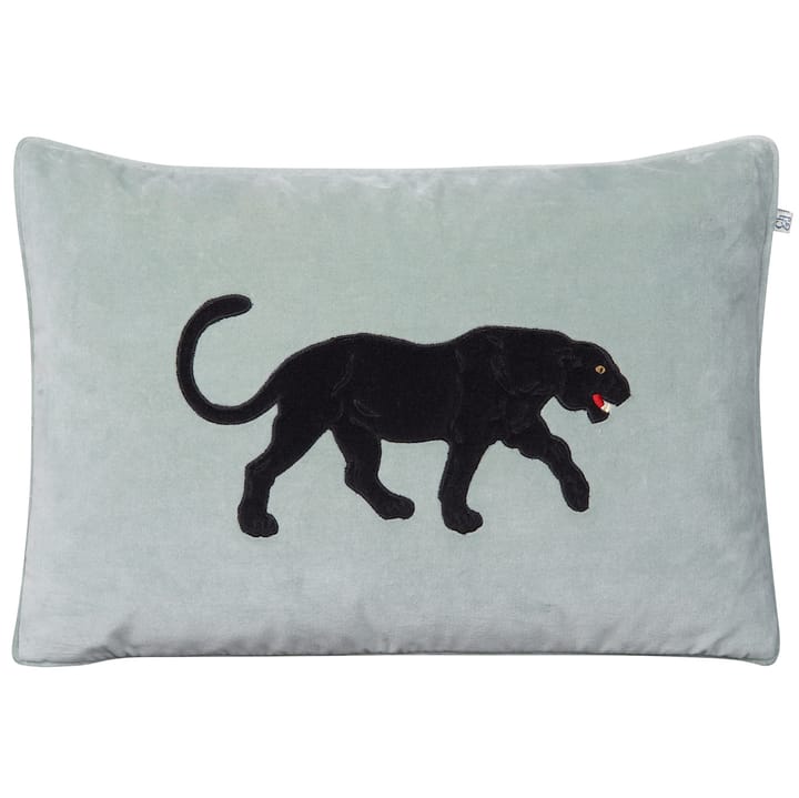 Embroidered Black Panther cushion cover 40x60 cm, Aqua Chhatwal & Jonsson