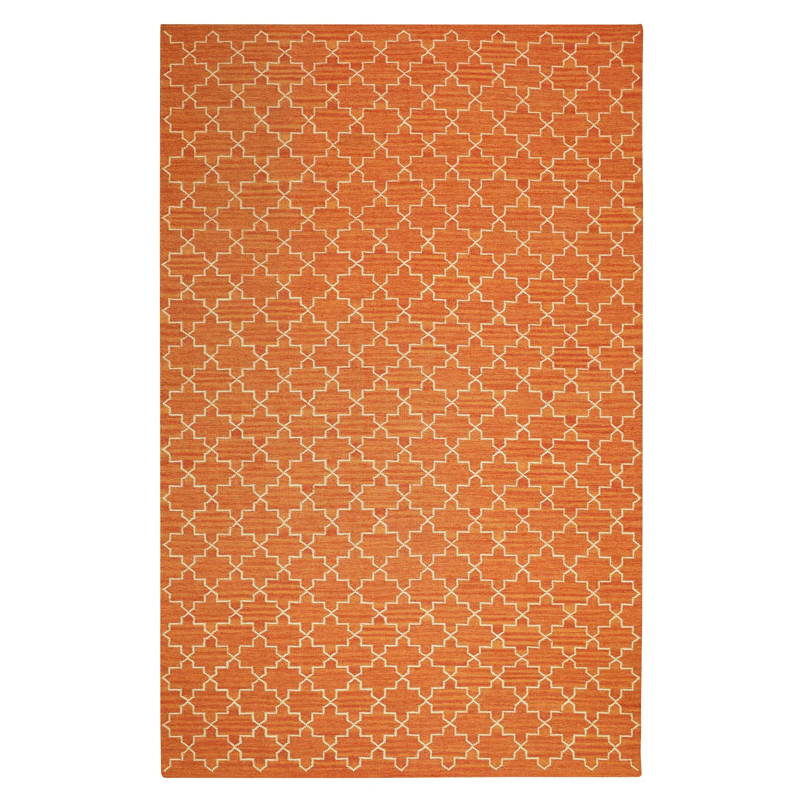 New Geometric rug 180x272 cm, Orange melange -off white Chhatwal & Jonsson