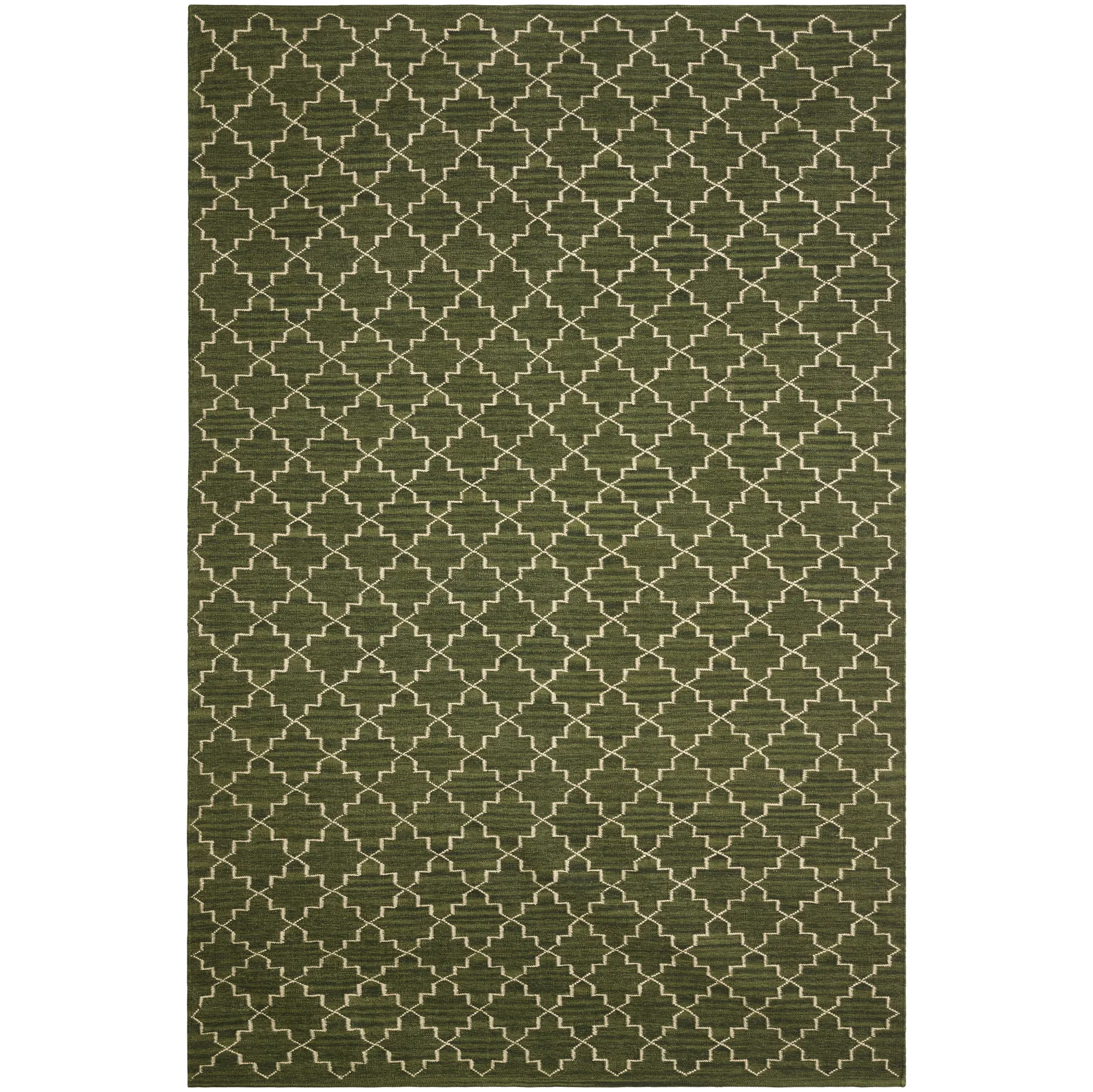New Geometric rug 234x323 cm, Green melange-off white Chhatwal & Jonsson