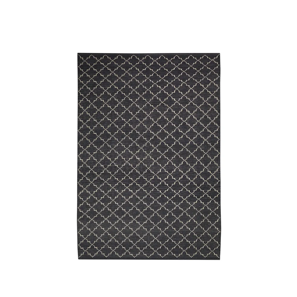New Geometric rug, Dark grey/off white-180x272 cm Chhatwal & Jonsson