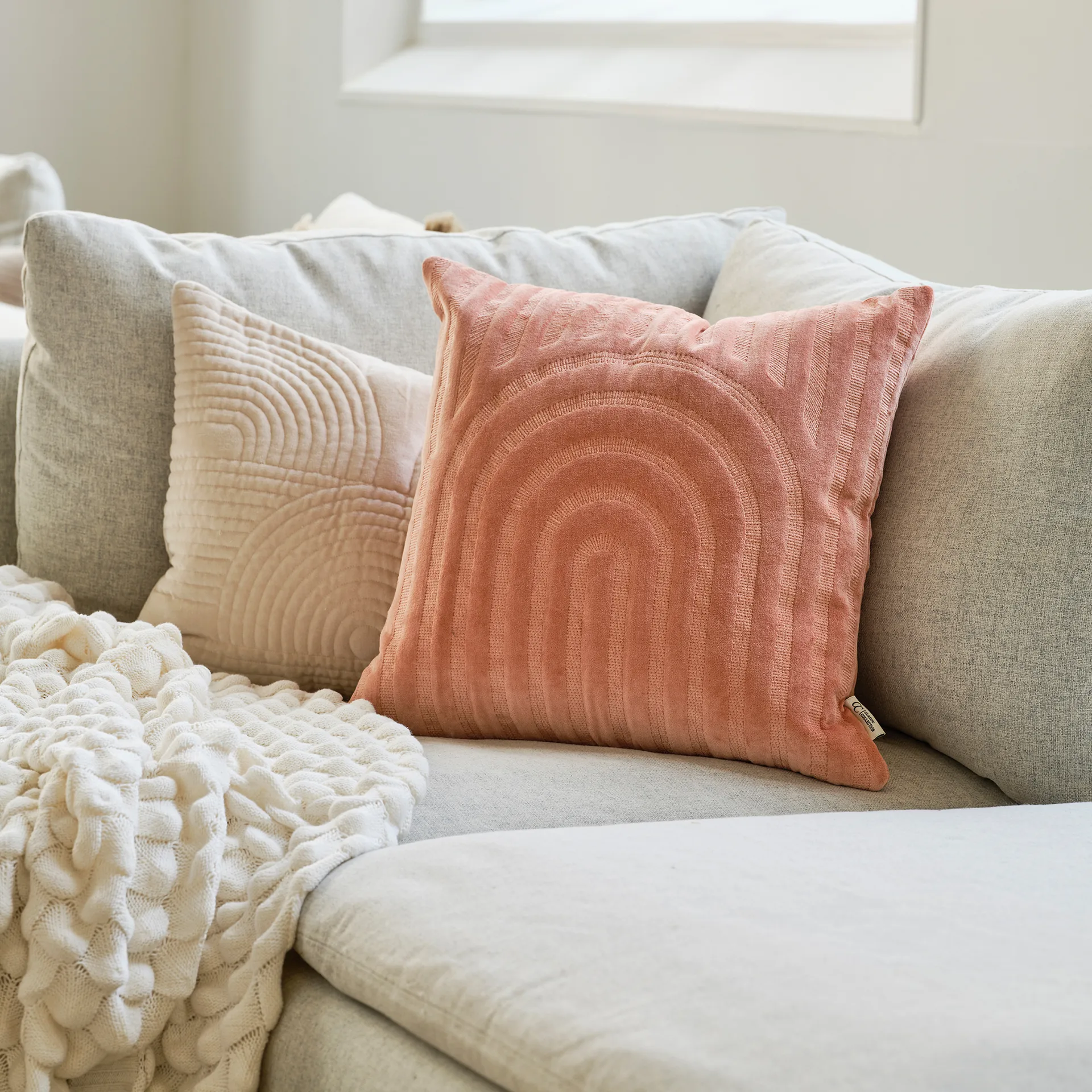 Arch pillowcase 50x50 cm, Dusty coral Classic Collection
