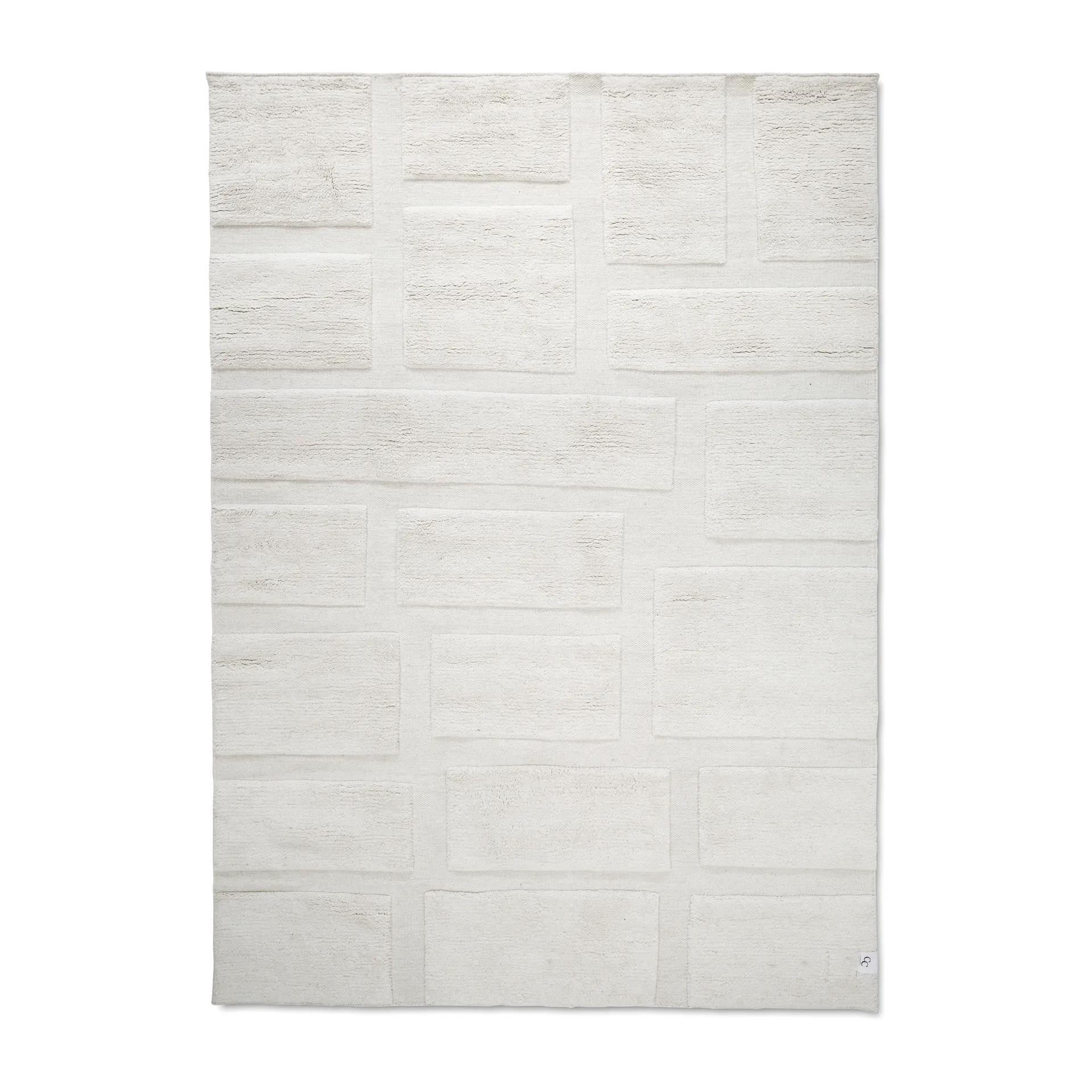 Bricks wool rug 250x350 cm, Ivory Classic Collection