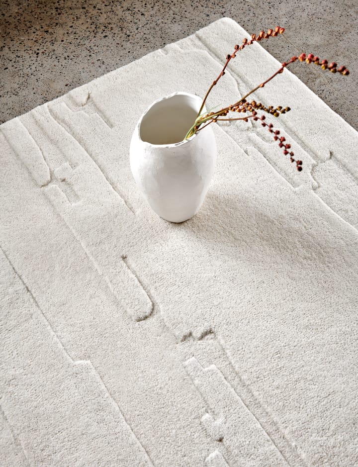 Carved wool rug 200x300 cm, Ivory Classic Collection