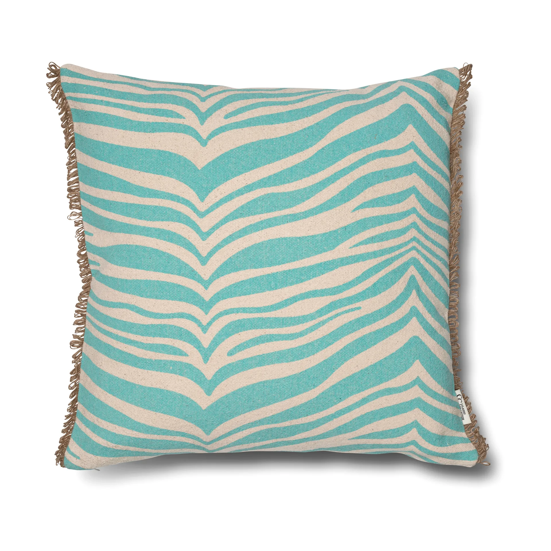 Classic Collection Zebra cushion 50x50 cm, Aqua Classic Collection