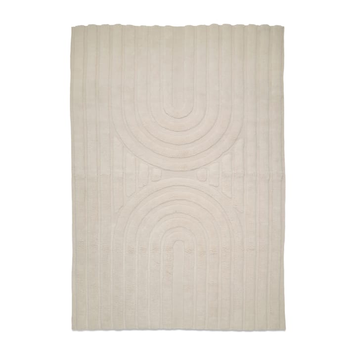 Curve wool rug 200x300 cm - Ivory - Classic Collection