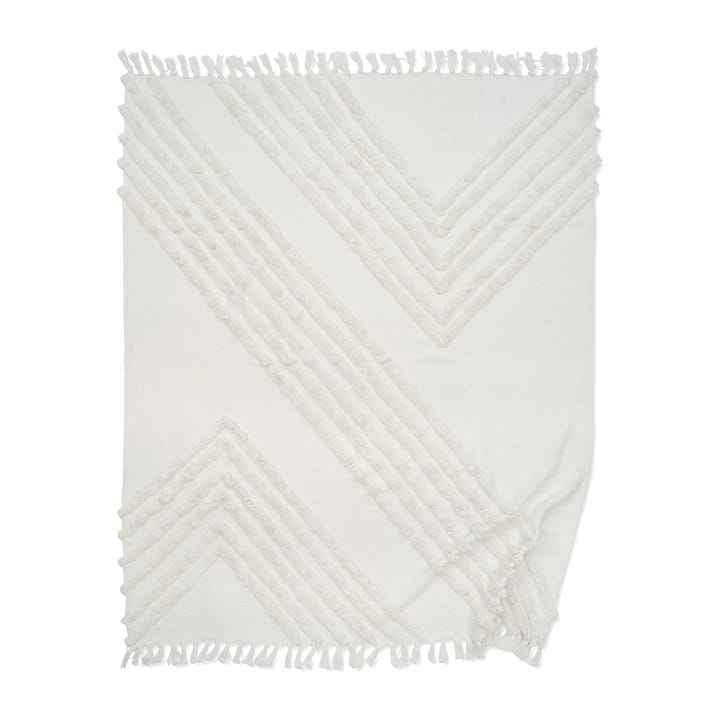 Edge cotton throw 130x170 cm, White Classic Collection