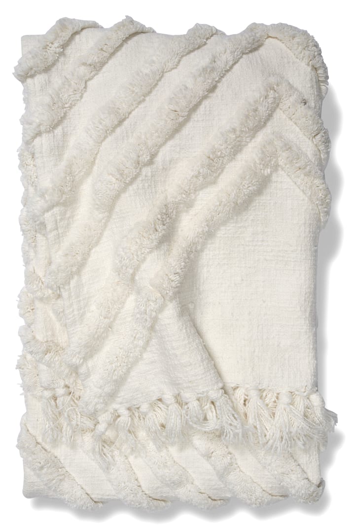 Edge cotton throw 130x170 cm, White Classic Collection